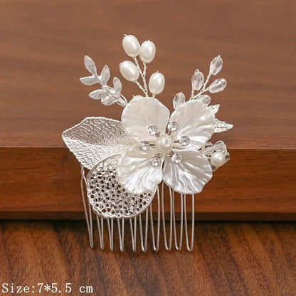Silver Pearl Rhinestone Bridal Hair Combs - Top-Rated Wedding Hair Accessories for Women Silver 16