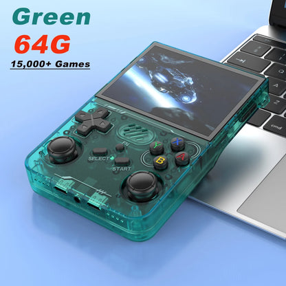 BOYHOM R36XX Handheld Retro Game Console 3.5 Inch IPS 640 x 480 Screen 256GB Expandable Storage 3000mAh Battery WiFi Type C Support 128GB And 64GB Game Libraries