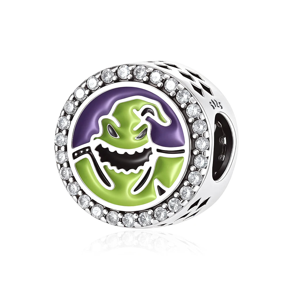 Sterling Silver European Charms with Zircon for DIY Bracelets and Jewelry Making B6071