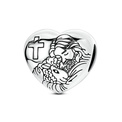 925 Sterling Silver Love Starry Sky Cat Paw Charms Beads