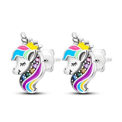 925 Silver Geometric Hoop Earrings for Women with Zircon Moon and Heart Design Fashion Jewelry Gift