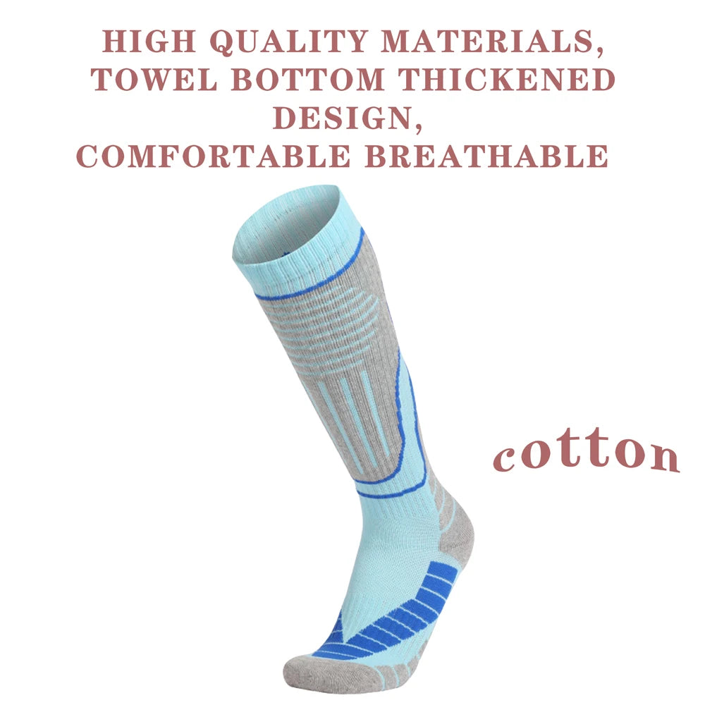 Thermal Winter Cotton Ski Socks For Women And Kids Thick