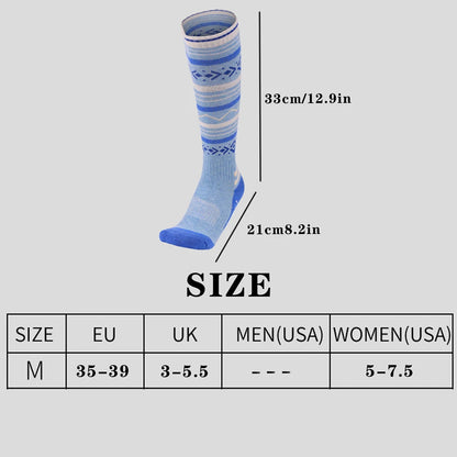 Womens Wool Knee High Thermal Ski Socks For Winter Outdoor