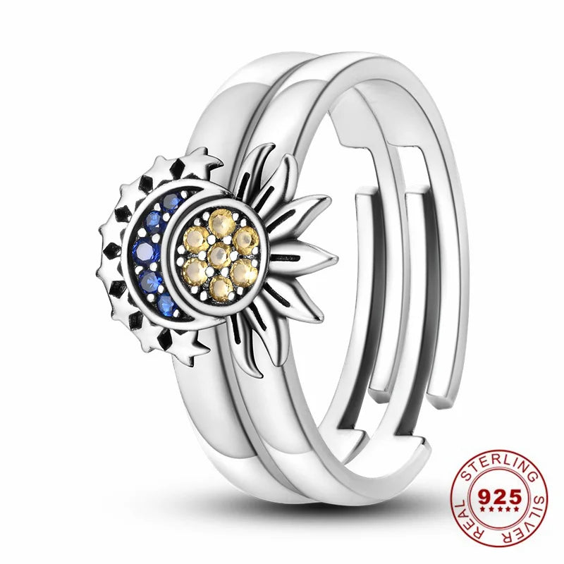 Hot Sale Original 925 Sterling Silver Tiara Heart Sparkling Wedding Ring for Women with Crystals PAR301