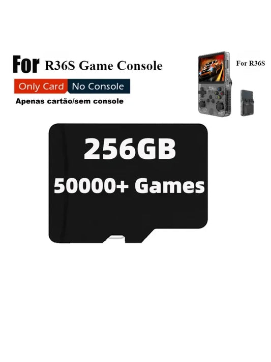 BOYHOM V5 SD Card for R36S Handheld Gaming Console Linux 3.5 Inch IPS Portable Player 64GB 128GB 256GB Preloaded Games