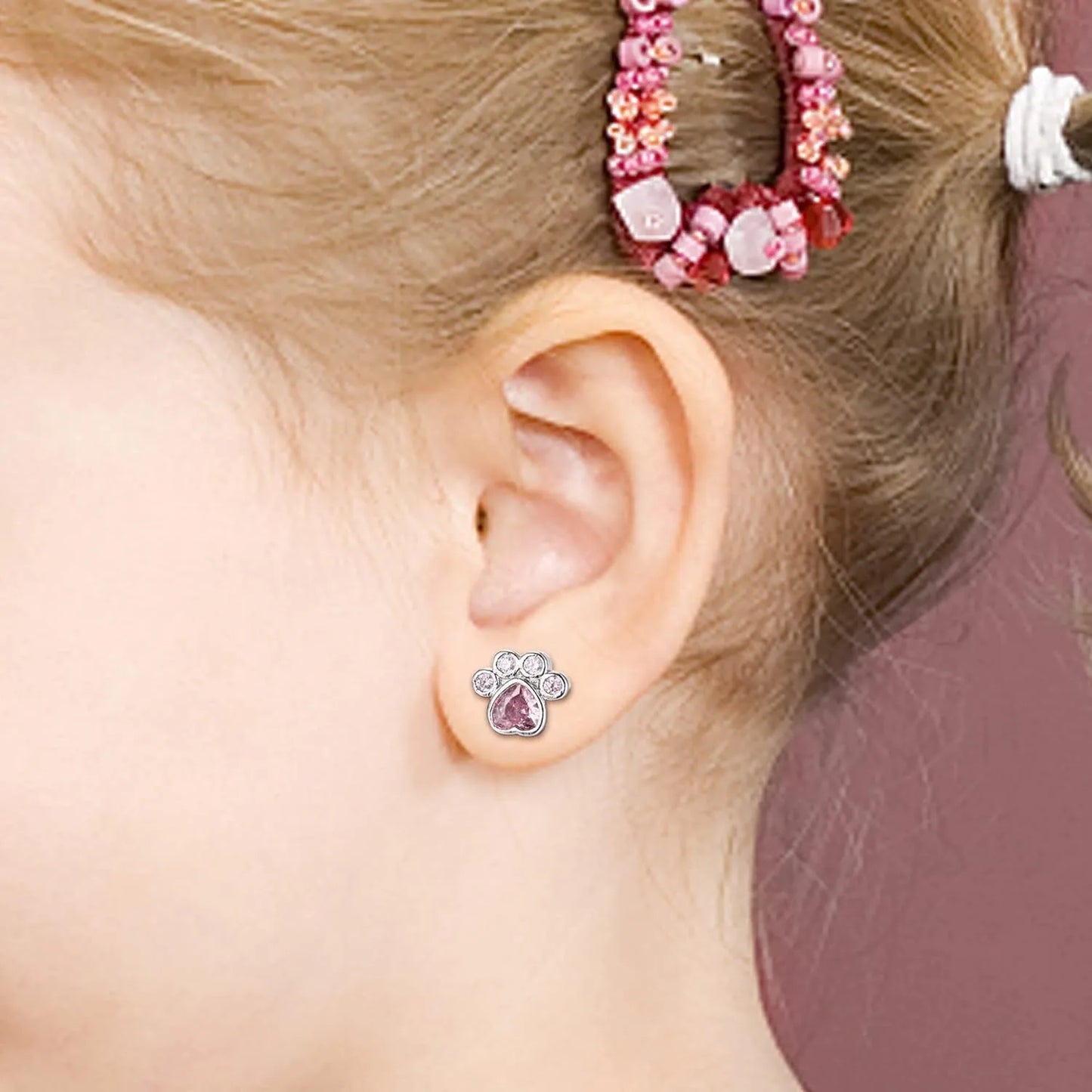 Bobisty Rainbow CZ Stud Earrings for Women Stainless Steel Hypoallergenic Screwback
