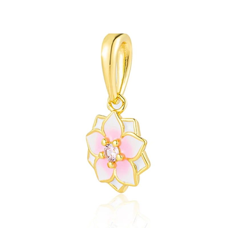 Hot Pink Murano Glass Charm Bead For 925 Bracelet Pendant