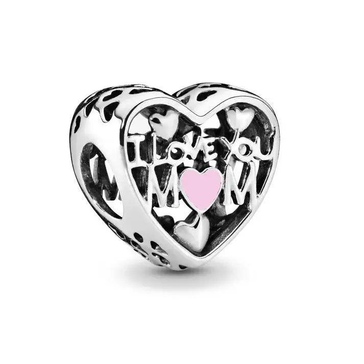 925 Sterling Silver Cute Character Bead Pendant for DIY European Bracelets B330-fen