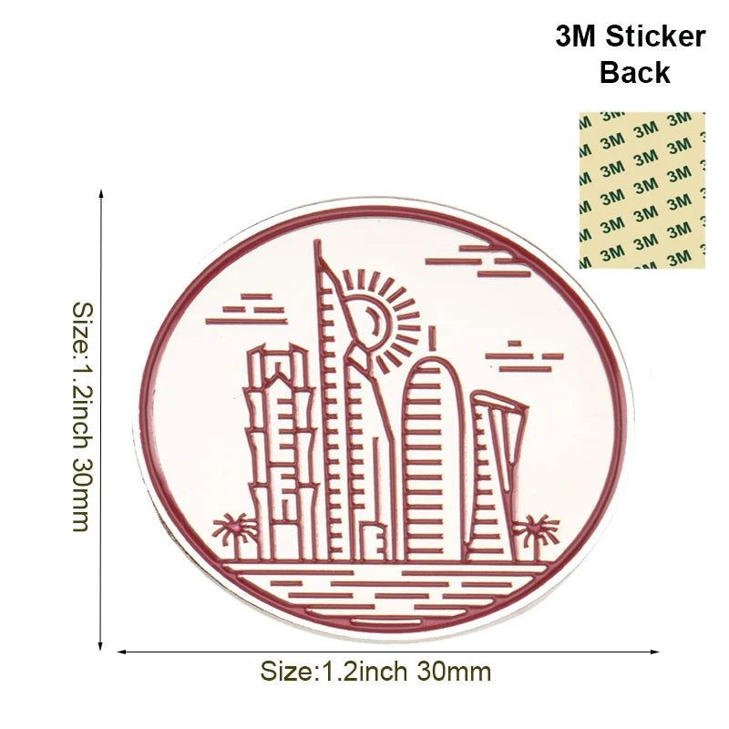 Stylish Saudi Arabia Themed Metal Pin Brooches for Mobile Phones