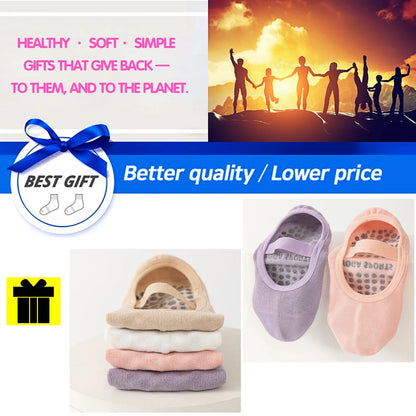 3 Pairs Womens No Show One Band Anti Slip Yoga Socks