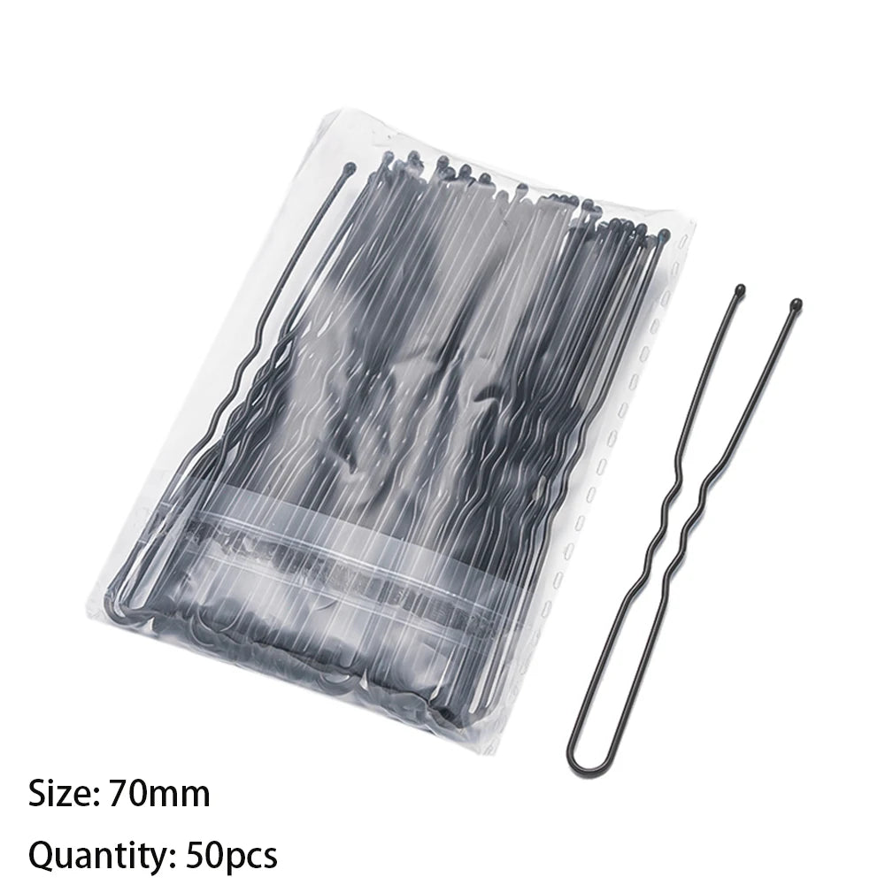 Elegant Bridal U-Shape Hair Pins Set - 50pcs Decorative Clips for Women and Girls
