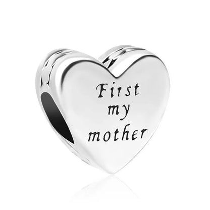 Elegant 925 Sterling Silver Bow Charm with Zircon for Mother's Day Bracelet