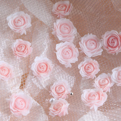 Rose Mixed Pearl Resin Art Decorations for 3D Charm Jewelry Making and DIY Nail Crafts