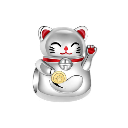 Original 925 Sterling Silver Cat Claw Charms with Zircon Accents Money Attract Earrings and DIY Necklace Bracelet Beads Gift Jewelry