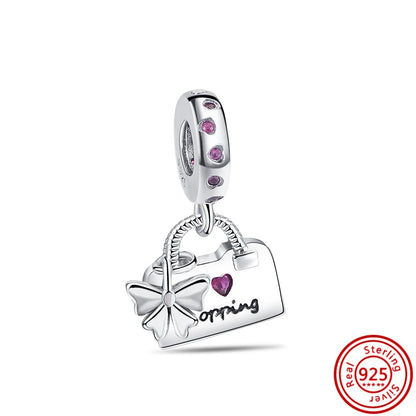925 Silver Lucky Crown Butterfly Heart Family Tree Beads