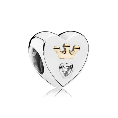 Yinyang Flower Clover Pendant 925 Silver Amulet for Bracelets DIY Jewelry Gift B1415