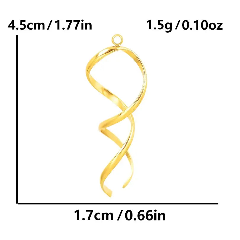 4Pcs Lot Stainless Steel Geometric Hammered Heart Dangle Charms for DIY Jewelry Making S1811-G