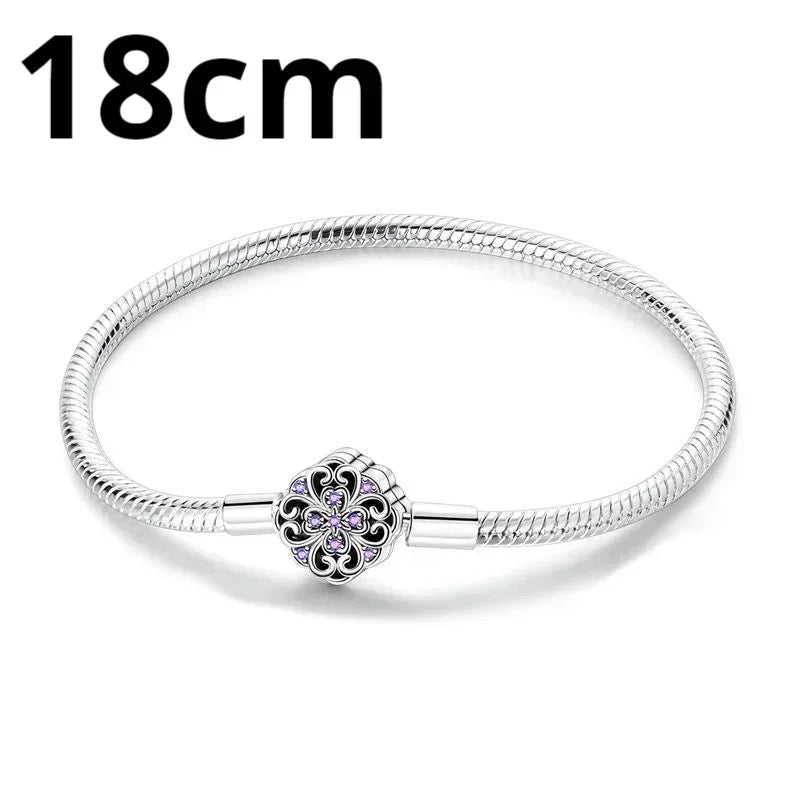 925 Sterling Silver Adjustable Gold Cross Virgin Mary Blue Eye Zircon Charm Bracelet for Women Birthday Gift