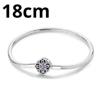 925 Sterling Silver Adjustable Gold Cross Virgin Mary Blue Eye Zircon Charm Bracelet for Women Birthday Gift