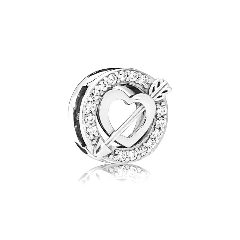 Reflection Charm Clip Sunflower Heart Star Clover DIY Bead for 925 Silver Bracelet Necklace Jewelry Accessories for Women