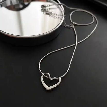 Korean Fashion Vintage Blue Crystal Pendant Necklace 05