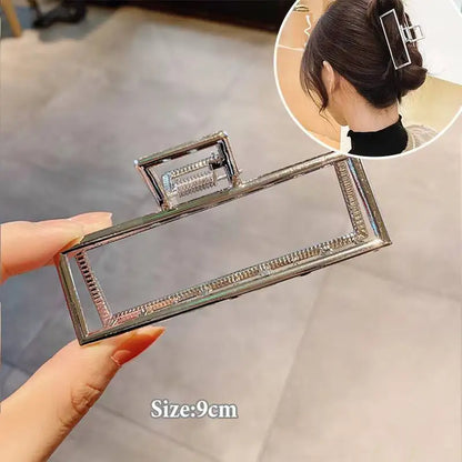 Geometric Metal Hair Claw Clips for Women Fashionable Zinc Alloy Hairpins