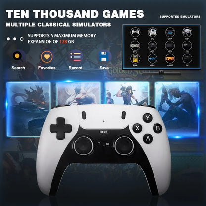 BOYHOM P5 Pro 4K Game Stick Console With 2.4G Dual Wireless Controllers 41000 Built In Games 128GB Y6 Plus Retro Gaming Christmas Gift