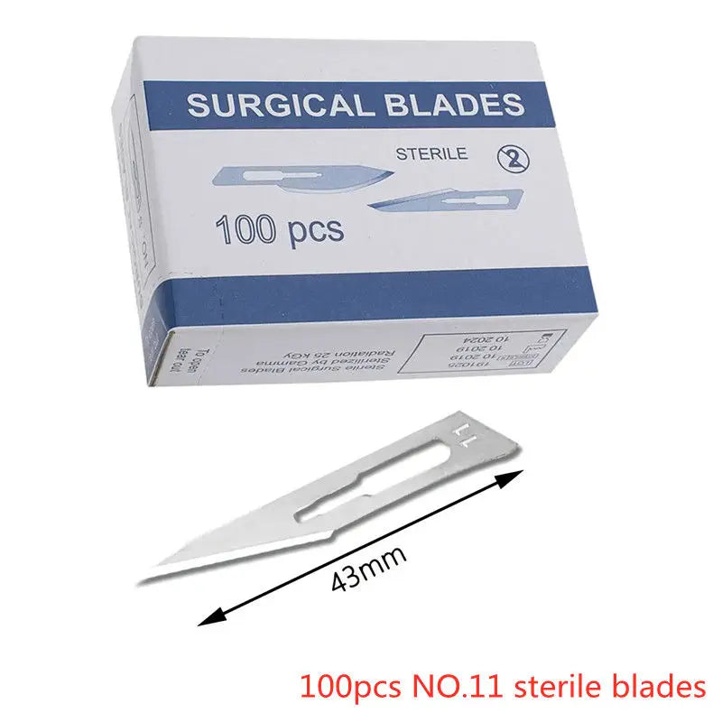 20-100pcs Top-Rated Carbon Steel Surgical Blades for DIY Phone Repair & Grooming 100pcs NO.11