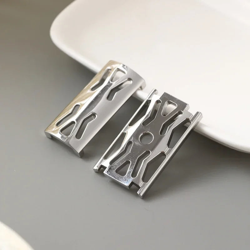 Yaqi Hollowed Sentinel Stainless Steel Polished Safety Razor Head for Men with Optimal Blade Gap