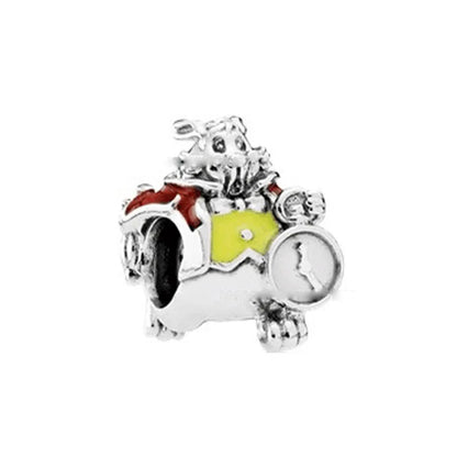 925 Silver Teddy Bear Beads and Mouse Pendant for European Original Bracelet DIY Exquisite Jewelry