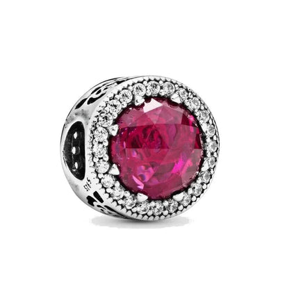 European 925 Sterling Silver Red Series DIY Charm Beads for Bracelet and Necklace Jewelry for Women