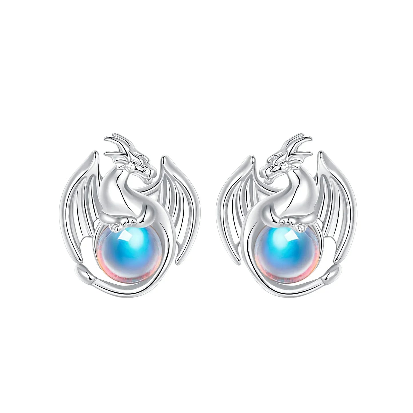 925 Sterling Silver Tulip Hoop Earrings with Dragonfly Firefly Bow Shell Conch and Turtle Designs Fine Jewelry Gifts for Women