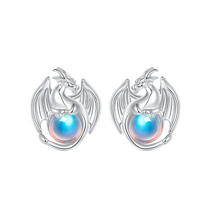 925 Sterling Silver Tulip Hoop Earrings with Dragonfly Firefly Bow Shell Conch and Turtle Designs Fine Jewelry Gifts for Women