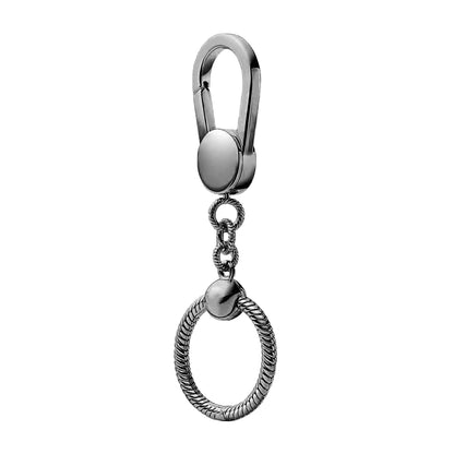 Silver Elegance Key Ring DIY Jewelry Accessory for Women 925 Sterling Silver N-HYC573BK