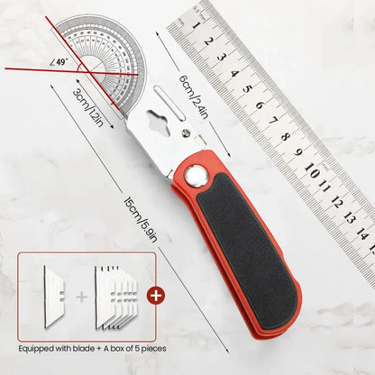 AIRAJ Multifunctional Utility Knife Heavy Duty 18mm Blade 1357
