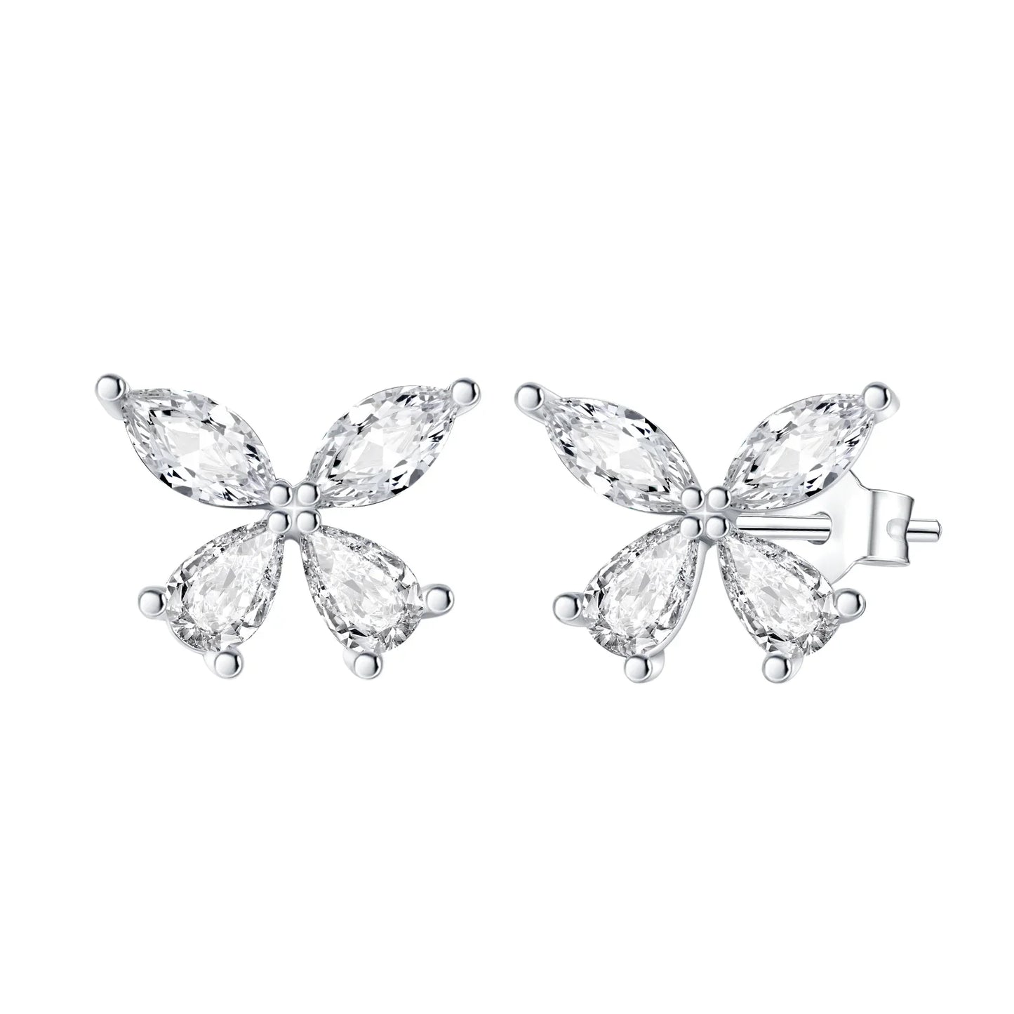 925 Sterling Silver Skull Pumpkin Cross Hoop Earrings Sparkling Zircon Glamorous Women Jewelry
