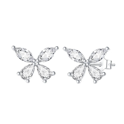 925 Sterling Silver Skull Pumpkin Cross Hoop Earrings Sparkling Zircon Glamorous Women Jewelry