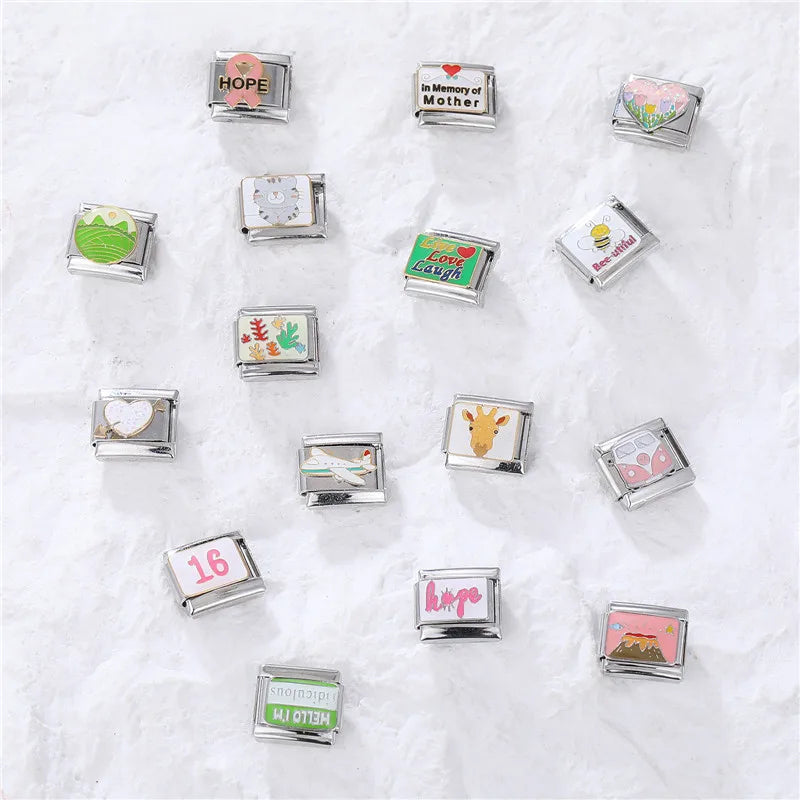 Y2K Retro Charm Bracelet Links Stainless Steel DIY Jewelry Accessories