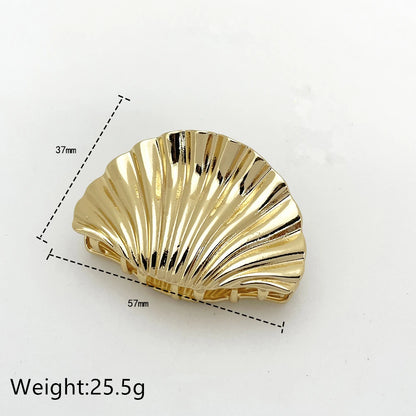 Trendy Metal Shell Shape Hair Claw Clips for Women Girls Fashion Accessories