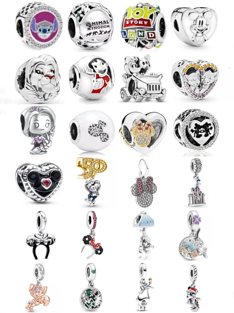 2025 Hot Selling 925 Silver Red Bow Rabbit Pendant Girl Beads for European Original Bracelet DIY Exquisite Jewelry