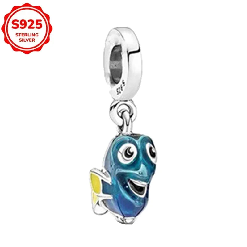 Disney 925 Sterling Silver Pixar Character Bead Charm