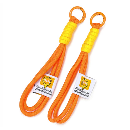 Iridescent Braid Rope Keychain Carabiner for Backpack and DIY Jewelry