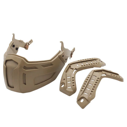 New Tactical FAST Helmet Half Face Mask With Flip Goggles DE Mask