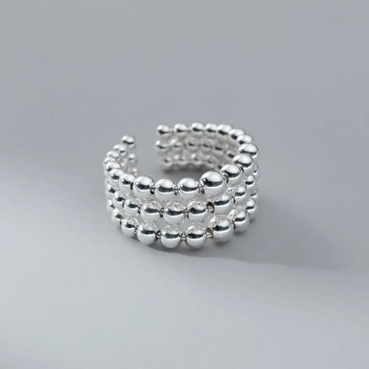 BF Club 925 Sterling Silver Rings for Women Simple Gold Star Fashion Jewelry GRAY resizable