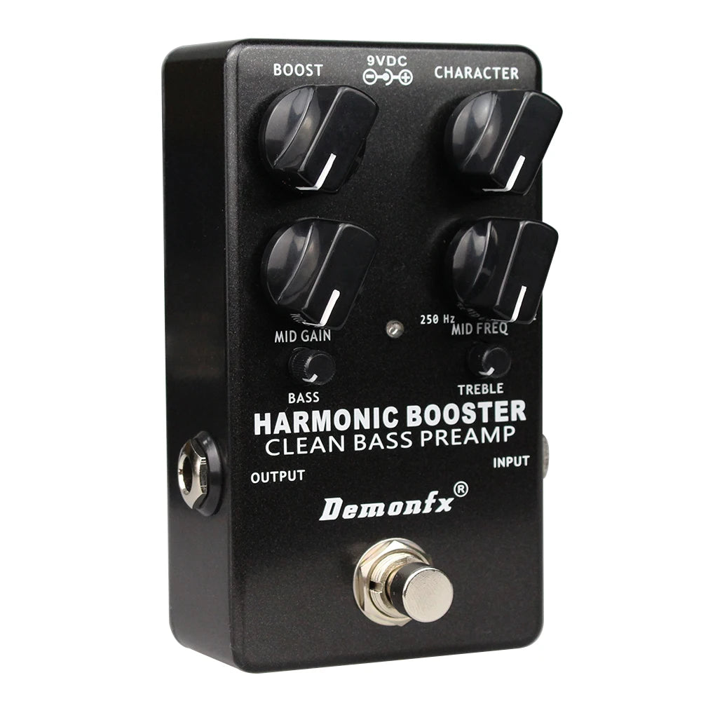 Bass Booster Clean Boost Preamp Bass Effect Pedal High Quality Demonfx Harmonic Booster