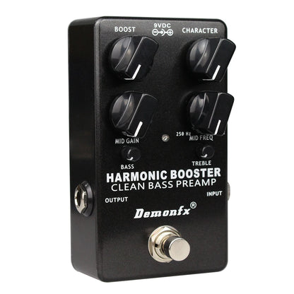 Bass Booster Clean Boost Preamp Bass Effect Pedal High Quality Demonfx Harmonic Booster