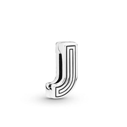 925 Silver Exquisite Moon Heart Letter Flat Clip Beads for European DIY Bracelet