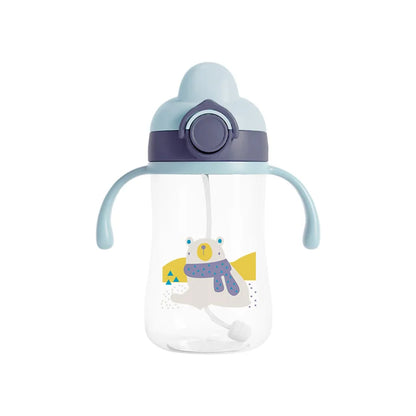 Portable 300ml Baby Straw Training Cup BPA Free Silicone