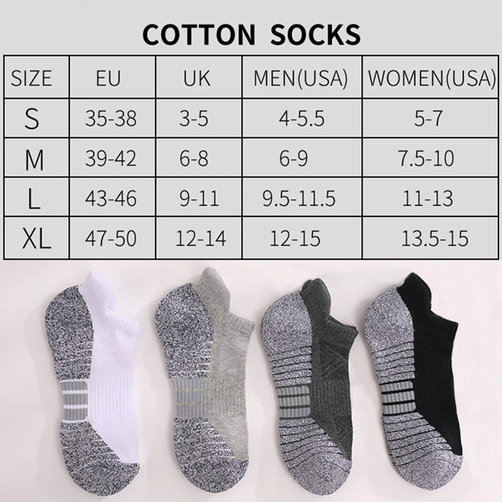 Breathable Cotton Ankle Sports Socks Thick Soft Crew