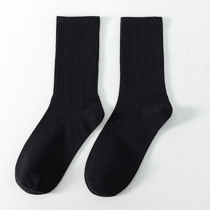 6/12 Pairs Middle Tube Socks For Men Casual Harajuku Fashion